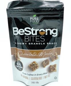 Pure Food by Estee Kafra Be Strong Bites Granola Snack, Chocolate Mocha 69g (2.4oz)