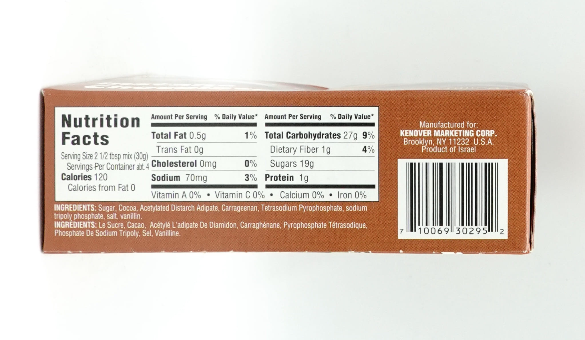 Gefen Instant Pudding Mix, Chocolate 117g (4.1oz) (Parve) (KLP) - Image 2