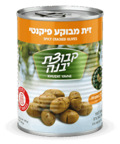 Kvuzat Yavne Cracked Syrian Olives, Spicy 540g