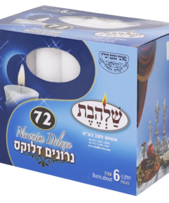 Meorot Shabbat Candles, Neronim Premium 6 hours 72 pieces