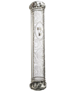 Art Judaica Plastic Transparent Crown Series Mezuzah With Rubber Cork
