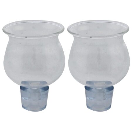 Art Judaica Pair Of Glass Oil Cups 7x5 Cm