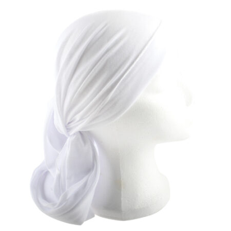 Art Judaica Cloth Head Scarf, White