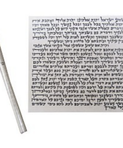 Art Judaica Mezuzah With Parchment & Cover, Ashkenazi 12cm