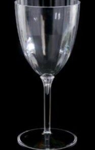 Peamit Disposable Wine Glasses, Clear Acrylic Crystalline 4 Pieces
